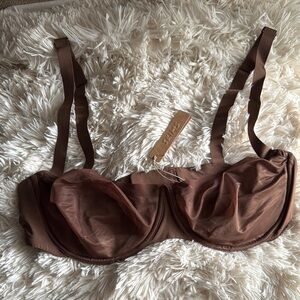 SKIMS Brown Balconette Bra with Underwire